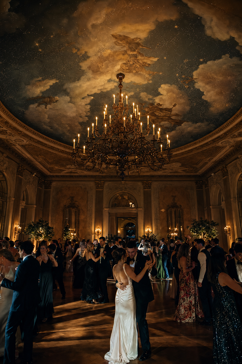 Placeholder: the ballroom mid-party